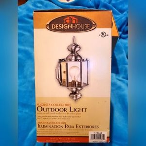 Design House Outdoor Light 514869 (Augusta Collection)Satin Nickel Finish W/Clea